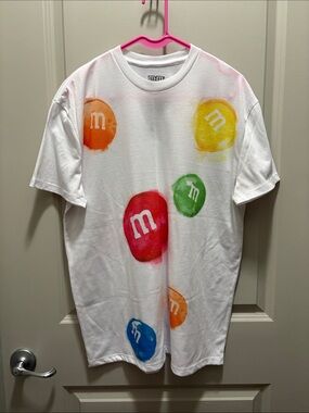 M&M'S White Tee with Multicolor M Logos